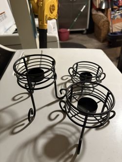 Black Candle Holders