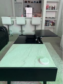 Black & Marble Lift Top Coffee Table