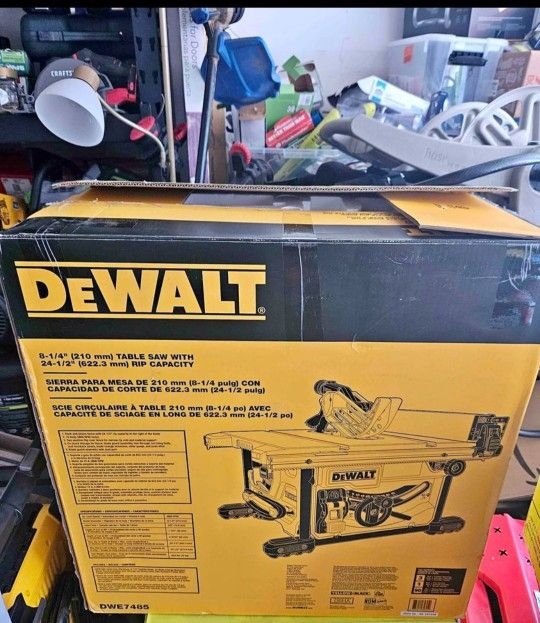 DEWALT Sierra de mesa para lugar de trabajo, compacta, de 8.4 pulgadas (DWE7485)