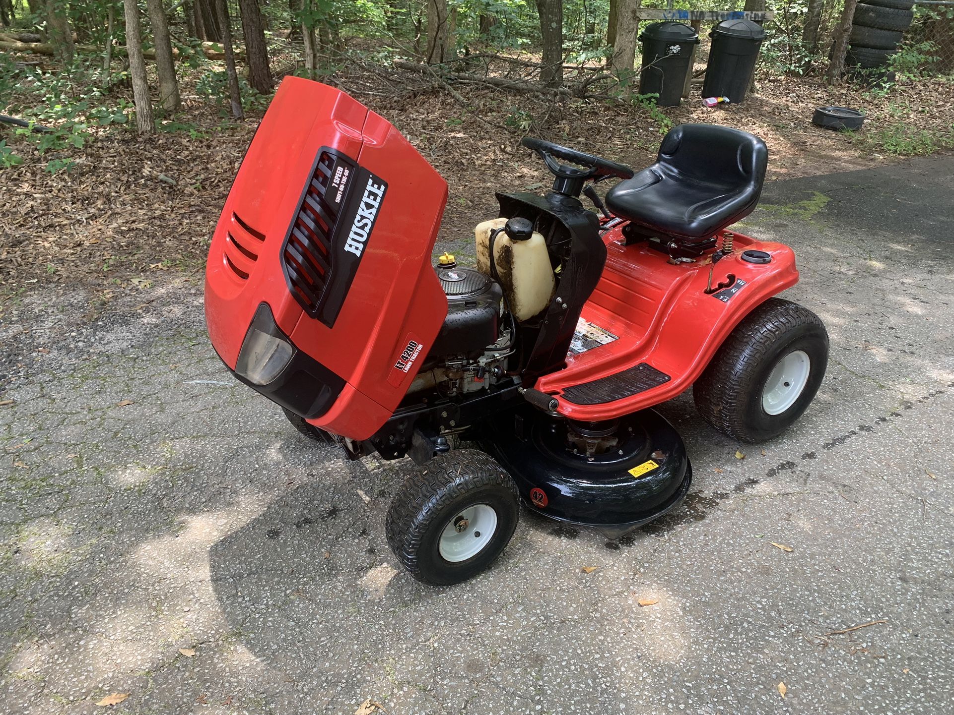 Huskee lt4200 oil best sale