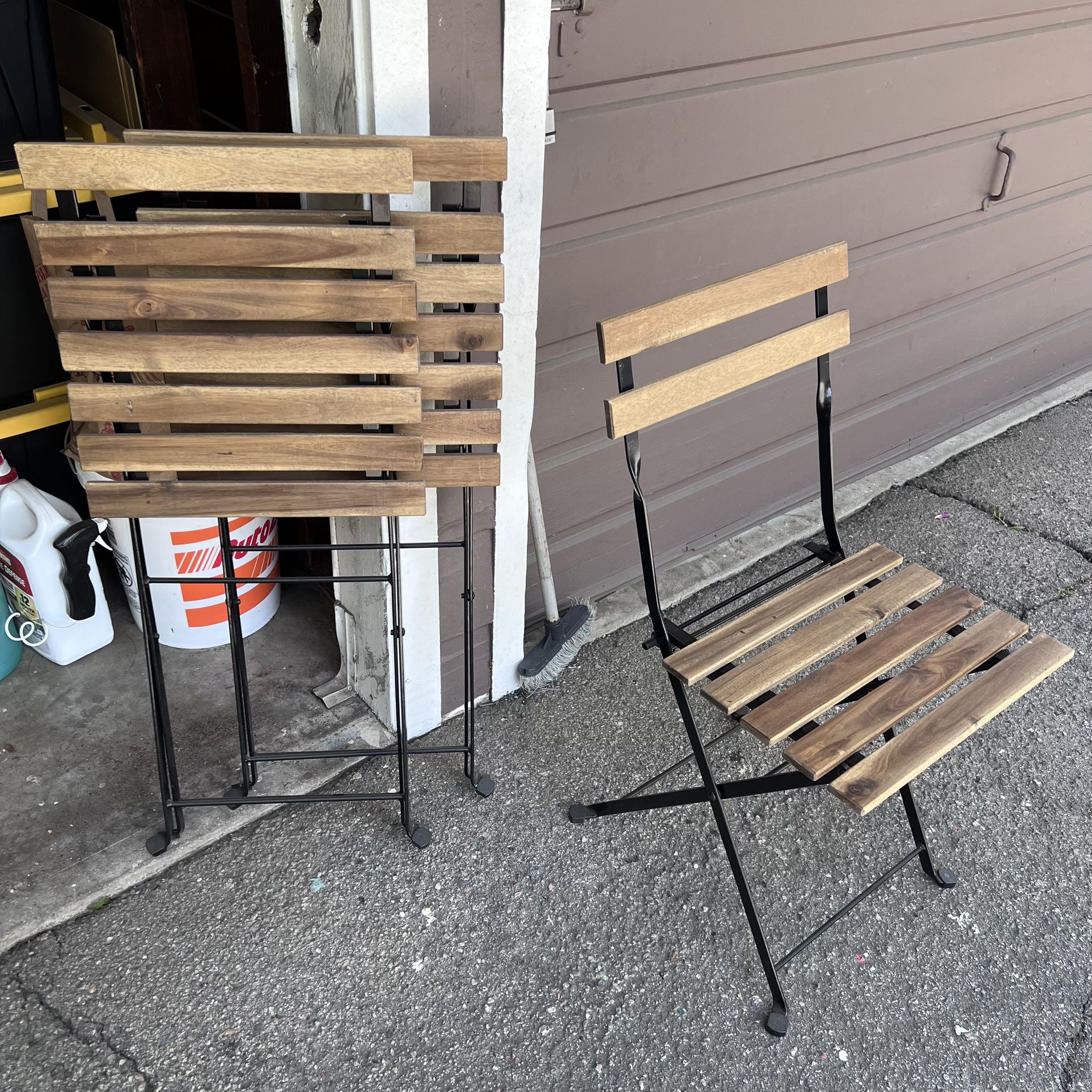 IKEA Wooden Foldable Chairs