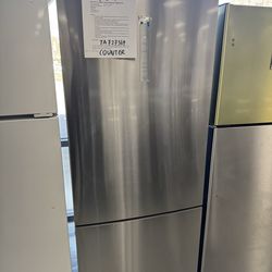 28 wide counter depth 15 cu.ft bottom freezer refrigerator