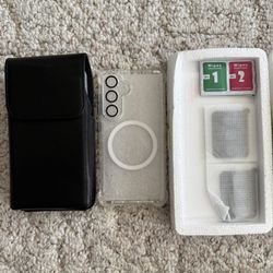 Samsung Galaxy S25 Case + Pouch + Screen Protector + Camera Protector 
