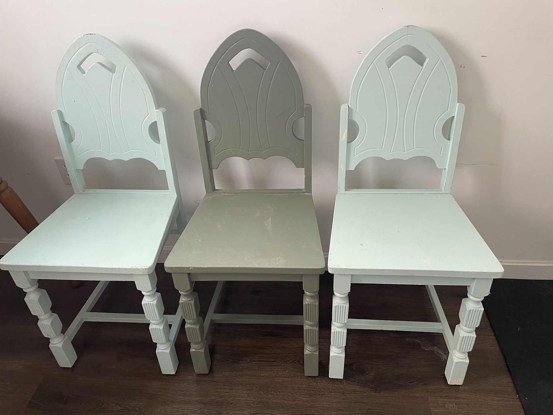 Old Restored Wooden Chairs