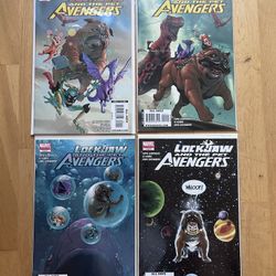 1st Throg! Complete Set! Lockjaw and the Pet Avengers Marvel 4 Comic Book Lot