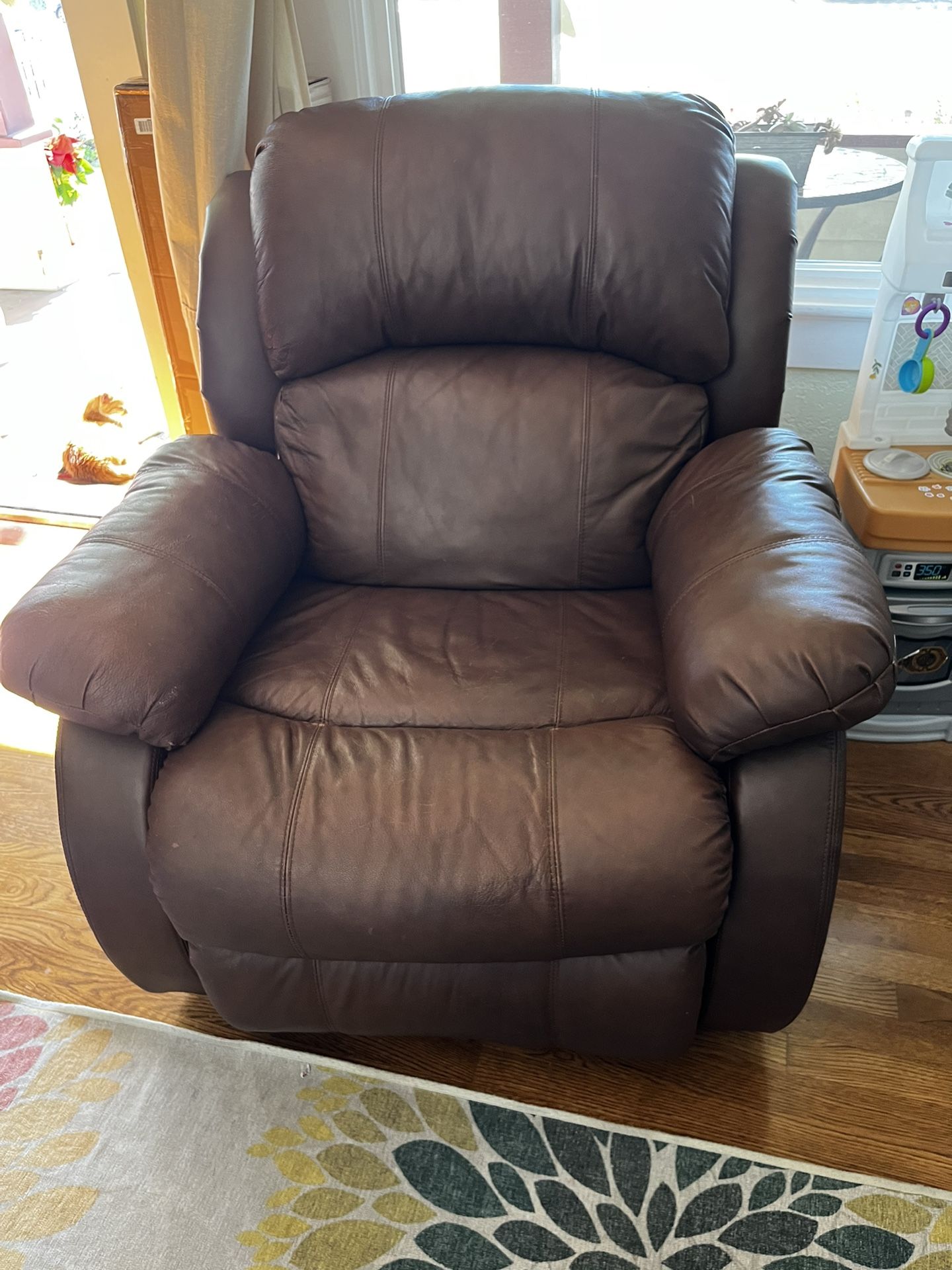 Brown Leather Recliner