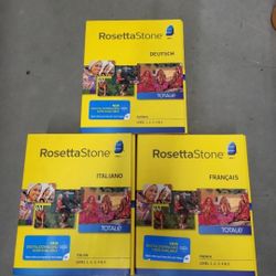 Brand New Bundle Lot Of Rosetta Stone German, Italian, & French Levels 1-5