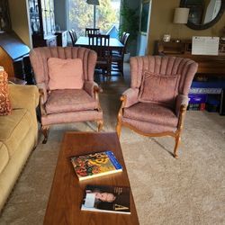 Pair Of 1940s Wing Back Chairs