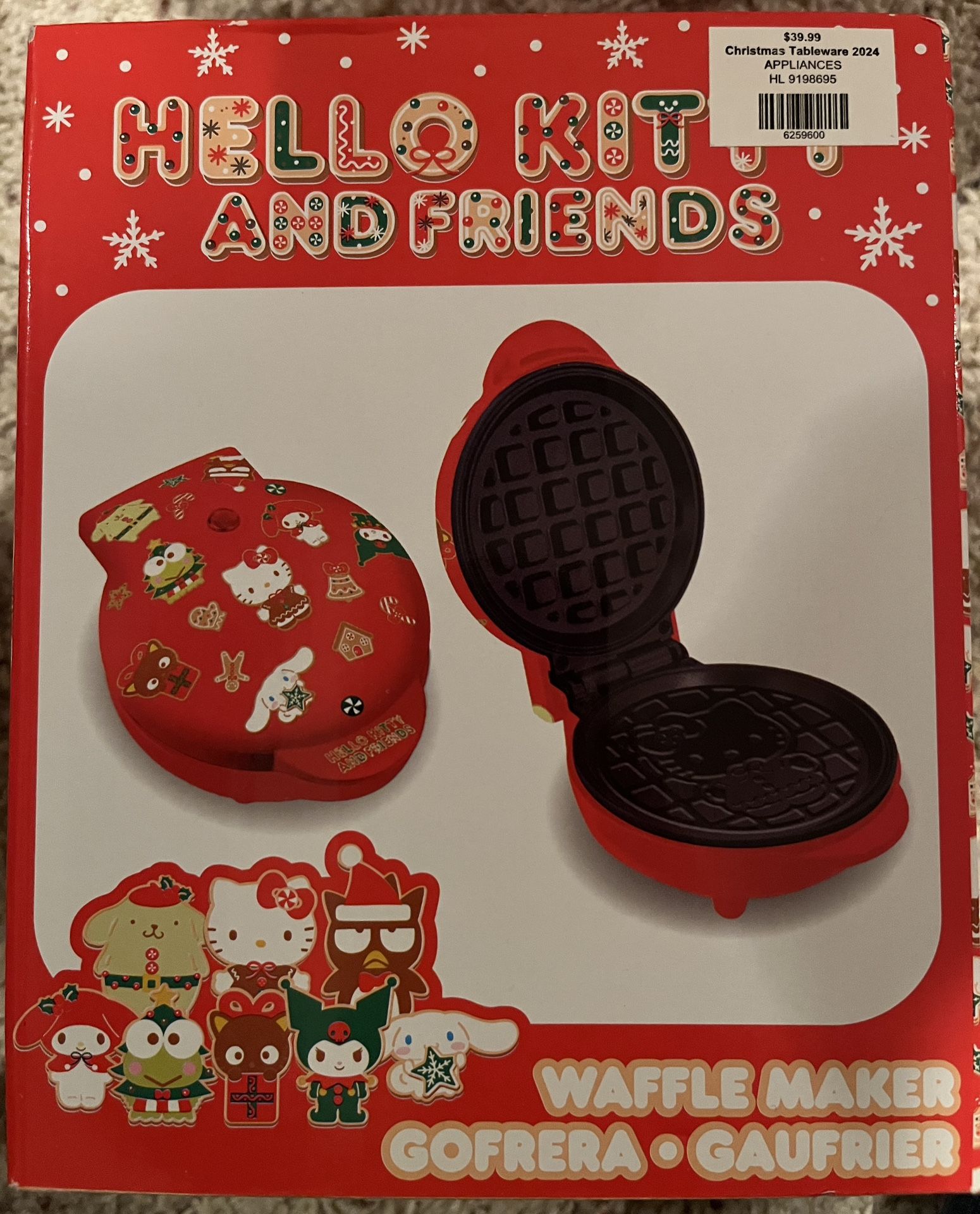 Hello Kitty and friends small waffle maker