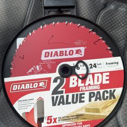 DIABLO 6-1/2in. x 24-Teeth Framing Circular Saw Blade for Wood (2 Blades -Pack)