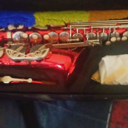 Red Alto saxophone
