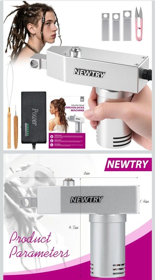 NEWTRY Dreadlocks Machine for Dreadlocks Extensions Creation, Fast & Easy DIY