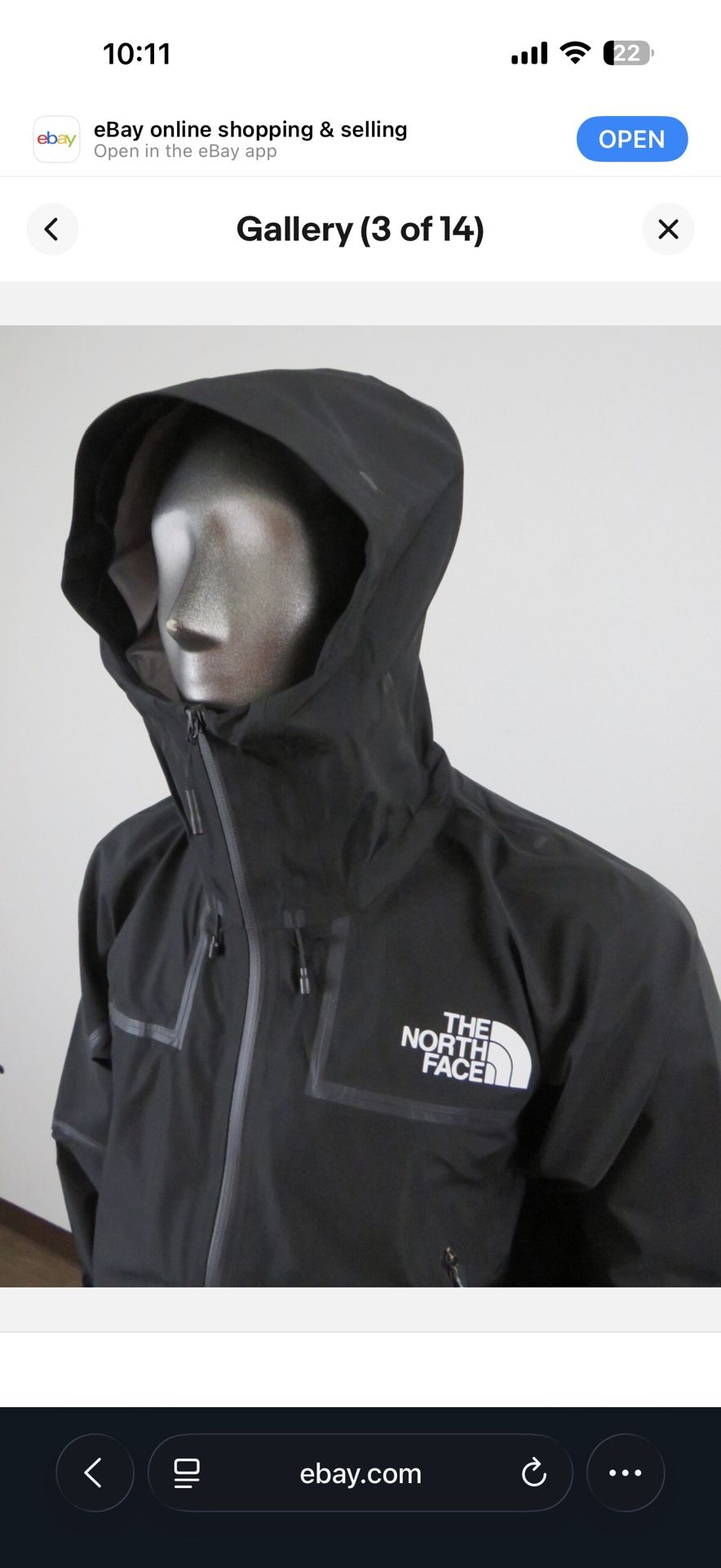 Mens The North Face RMST REMASTERED Futurelight Hooded Mountain Jacket Black Small But fits like a medium