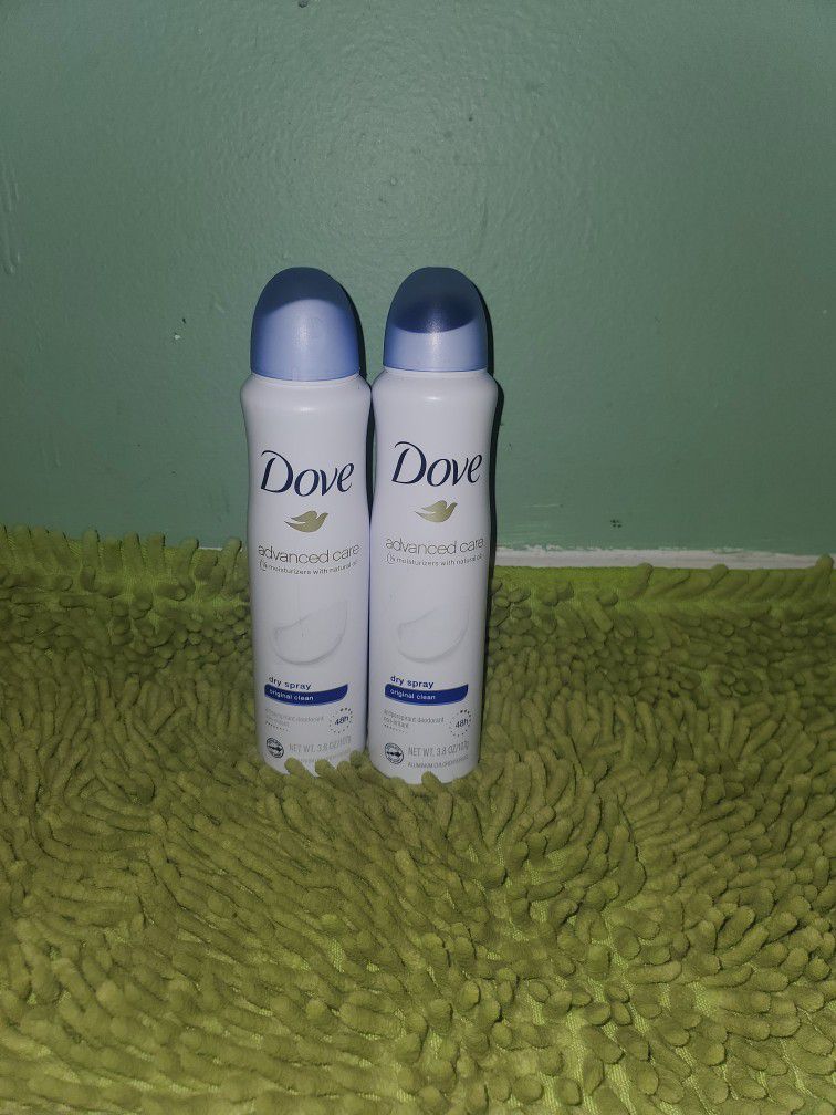 2 Dove Deodorants Spray 3.8oz Original Clean 48Hr