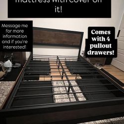 Queen Bed Frame W/drawers