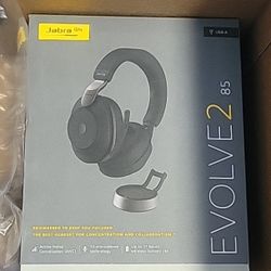 New Jabra Evolve2 85 Bluetooth Headset W/Jabra Link 380