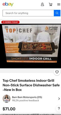 Top Chef smokeless indoor electric grill $25.- firm