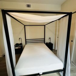 Princess Style Bedframe (Full size) with Memory Foam Mattress 