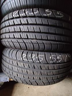 Pair Tires 235/55R19 No Wheels Like New 