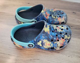Kids Size 12 CROCS Tie Dye Shoes