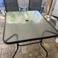 MUST SELL, Glass Back-Patio Table & Chairs SET!