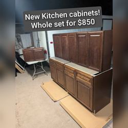New kitchen cabinets! Chestnut color! Whole set for $850