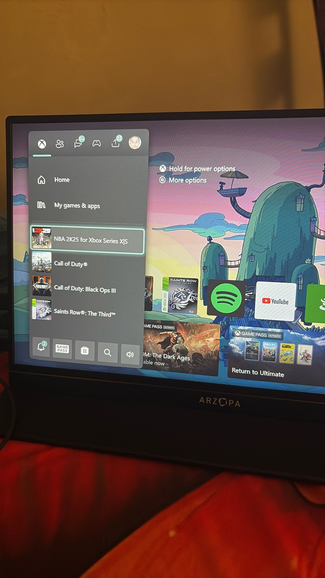 arzopa portable monitor could screen mirror with your iphone laptop xbox ps5 and also has sound