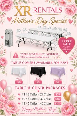 🎈🎊🎉Party 🎈 Tables & Chairs 🎈🎊🎉🎈. R🎈 E 🎉 N 🎊 T 🎁