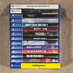 HUGE COLLECTION OF PS4 GAMES & A FEW PS5 B SURE 2 ✔️ OUT ALL 6 PICS OF GAME DISKS SONY PLAYSTATION