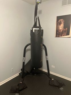 Heavy punching bag with stabd