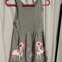 Toddler Girls Unicorn Dress Size 4 H&M Brand