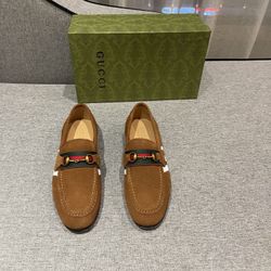 Gucci GG Men’s Leather Shoes With Box New 