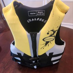 O’Rageous Youth Type III Life Jacket Model VY-001 Weight 50 - 90lbs