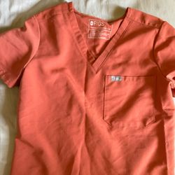 Figs Orange Scrub Set 