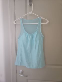 Light Blue Racerback Tank Top w/ bra inserts