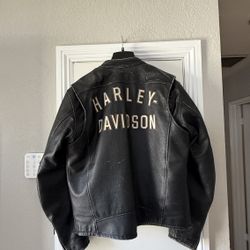 Harley Davidson Authentic Leather Motorcycle Jacket