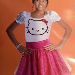 NEW ~ GIRLS' HELLO KITTY DRESS, HEADBAND, EARS & BELT COSTUME ~ SIZE SMALL ~ (3) AVAILABLE ~ HALLOWEEN