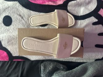 Coach Leather Slides
