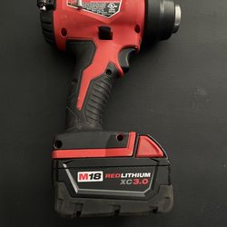 Milwaukee M18 18V Lithium-lon Cordless Compact Heat Gun