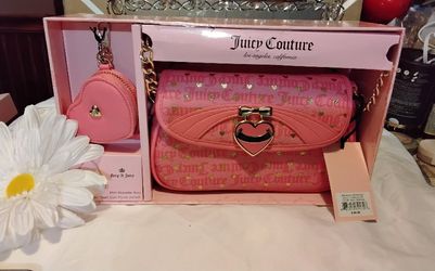 Beautiful Pink Juicy Couture Crossbody And Heart Coin Purse Gift Box $35