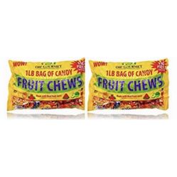 Two Pounds of candy Fruit Chews MADE WITH REAL FRUIT JUICE