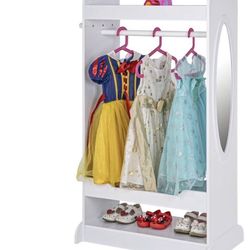 Dress up wardrobe with mirror