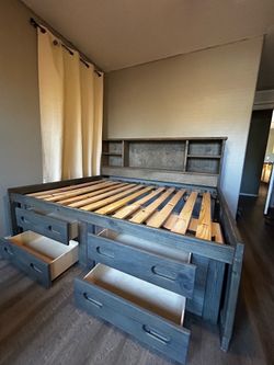 Full Captains Bed w/ Matching Dresser
