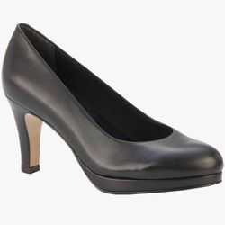 Walking Cradles Payton Platform Pumps – Black Leather – Size 8.5 – Never Worn