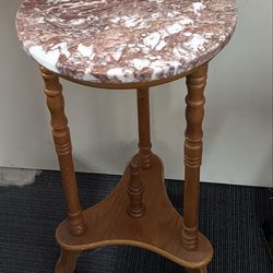 2 Vintage Victorian Table/Plant Stand Marble Top
