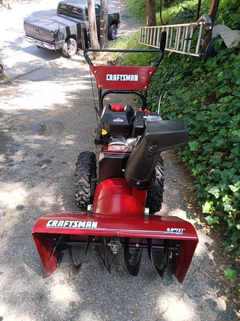 Craftsman 8hp 27 Inch 2 Stage Electric Start Gas Powered Snow Blower