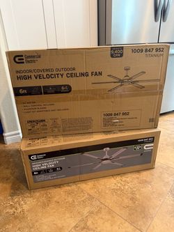 2 High velocity ceiling fans