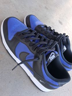 Nike Dunk Low Black and Royal Blue Sz 10.5