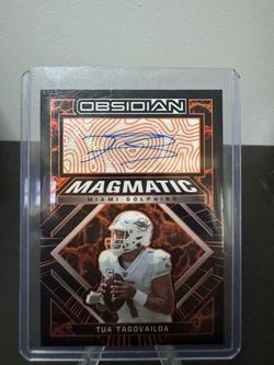 Panini Obsidian 2022 Tua Tagovailoa Magmatic Auto 01/25 NUMBER MATCH