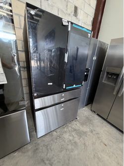 New family hub refrigerator big screen TV